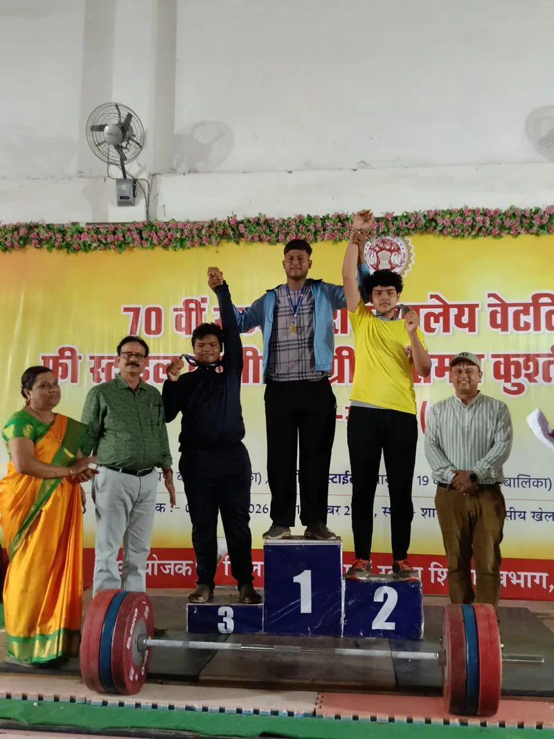 राज्य स्तरीय वेटलिफ्टिंग प्रतियोगिता में नीमच के अंशुल नागदा ने जीता स्वर्ण पदक